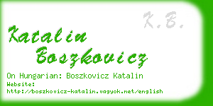 katalin boszkovicz business card
